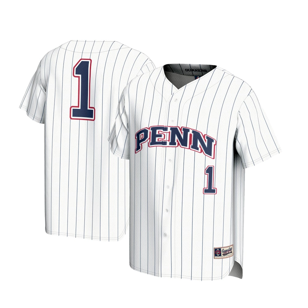 Pennsylvania Quakers Lightweight Gameday Greats White Baseball Jersey product image
