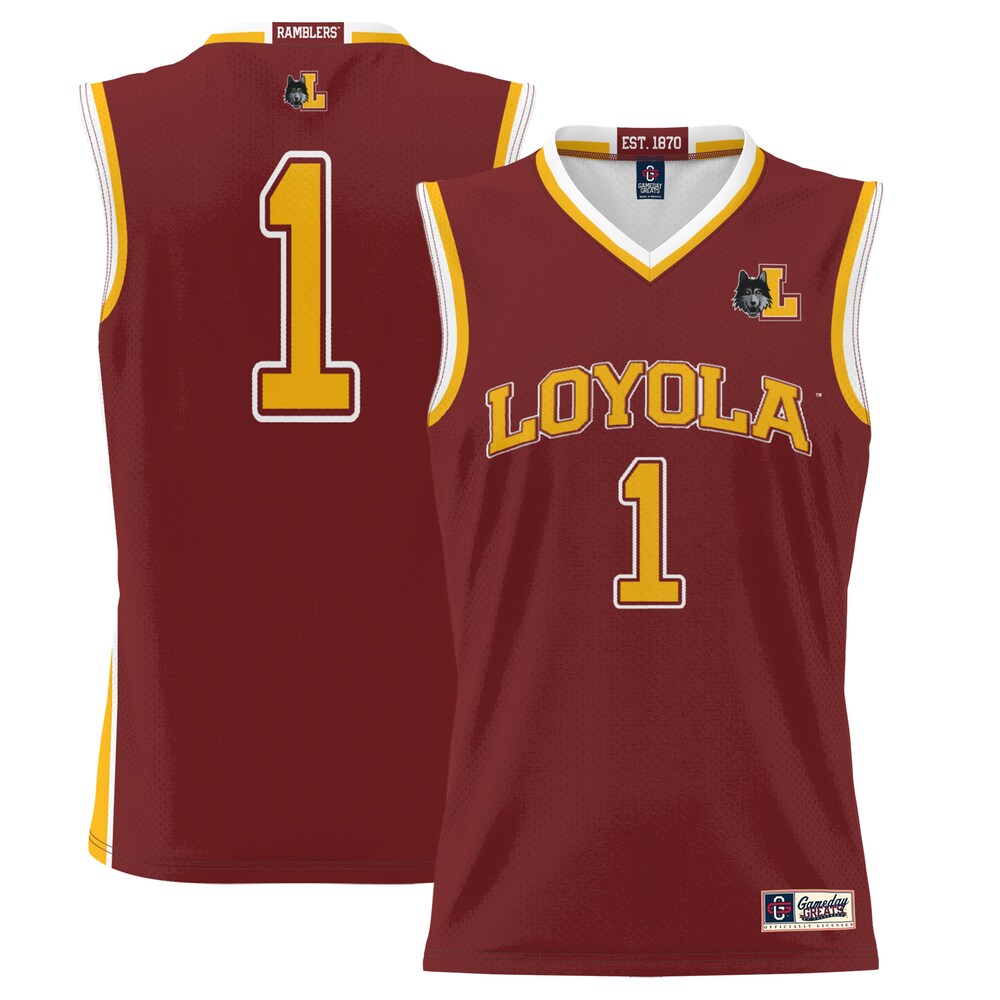 Loyola Chicago Ramblers Lightweight Gameday Greats Maroon Basketball Jersey product image