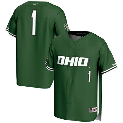 Ohio Bobcats Lightweight Gameday Greats Green Baseball Jersey product image