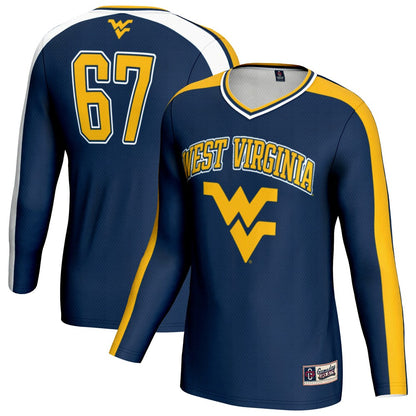 West Virginia Mountaineers Lightweight Gameday Greats Navy Football Jersey product image