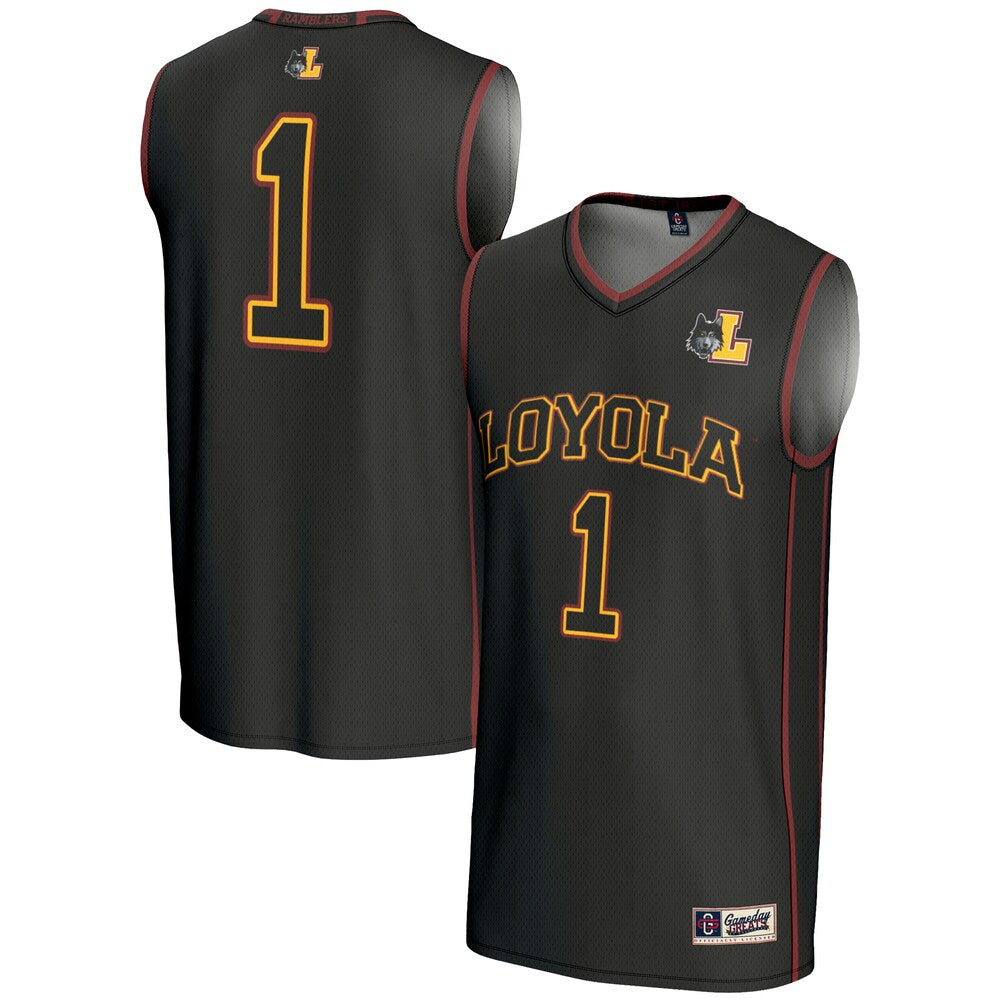 Loyola Chicago Ramblers Lightweight Gameday Greats Black Basketball Jersey product image
