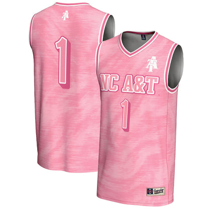 North Carolina A&t Aggies Lightweight Gameday Greats Pink Basketball Jersey product image