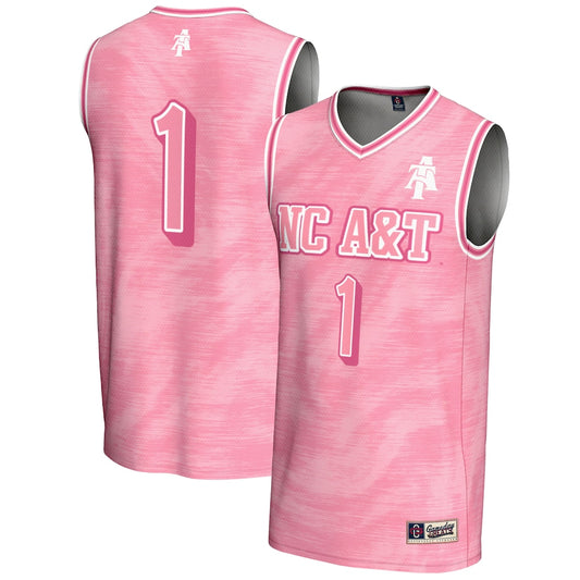 North Carolina A&t Aggies Lightweight Gameday Greats Pink Basketball Jersey product image