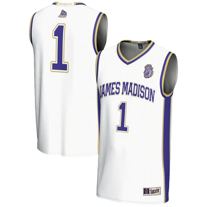 James Madison Dukes Lightweight Gameday Greats White Basketball Jersey product image