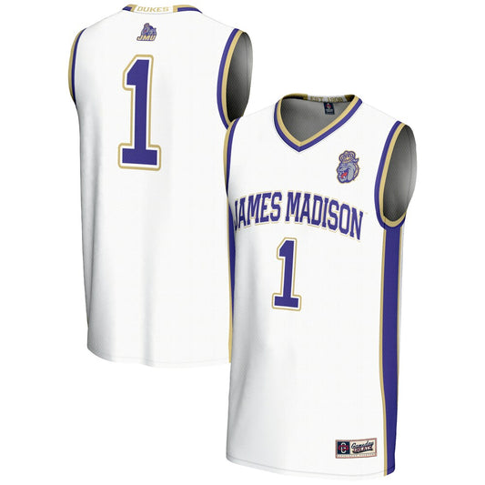 James Madison Dukes Lightweight Gameday Greats White Basketball Jersey product image