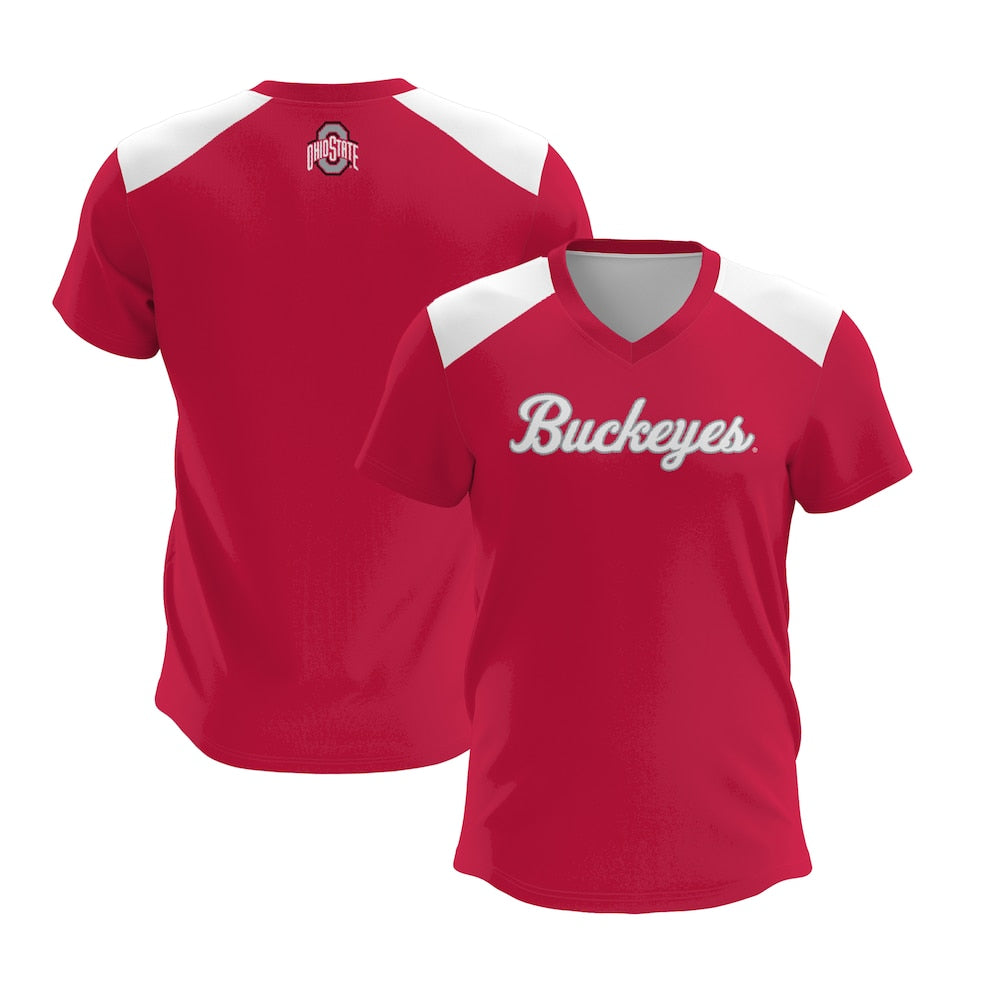 Ohio State Buckeyes Lightweight Gameday Greats Scarlet Football Jersey product image