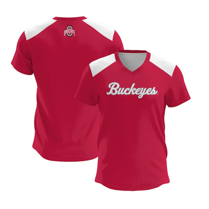Ohio State Buckeyes Lightweight Gameday Greats Scarlet Football Jersey product image