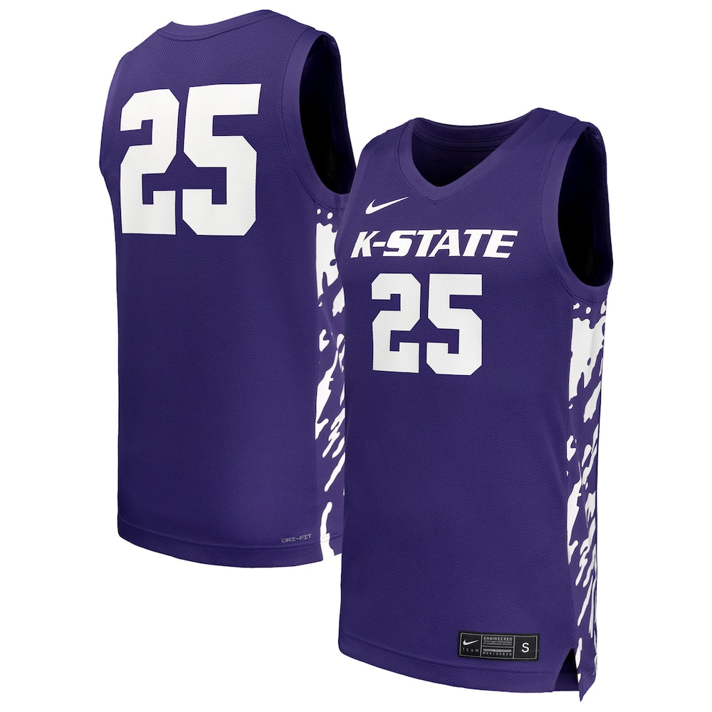 Kansas State Wildcats #25 Replica Purple Basketball Jersey product image