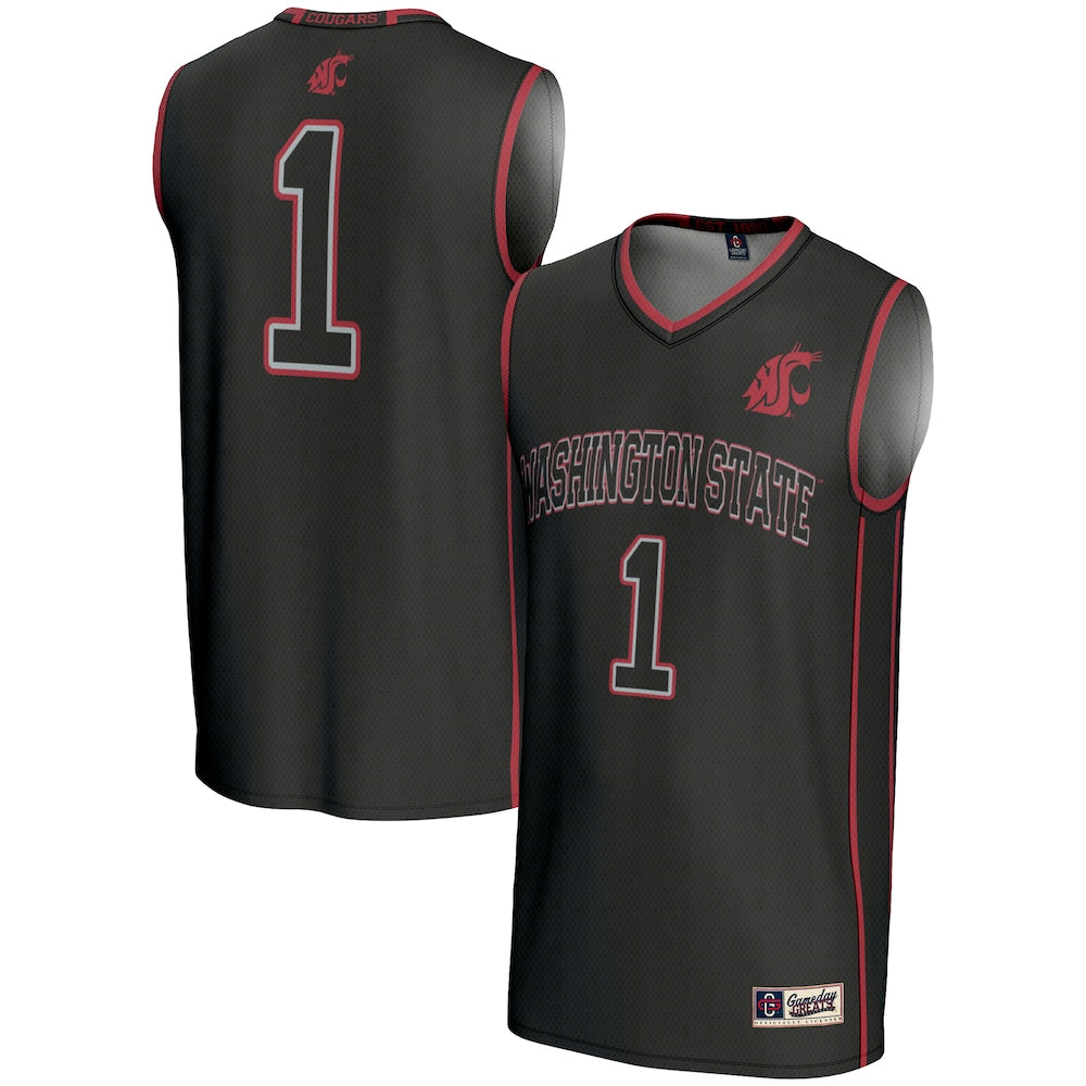 Washington State Cougars Lightweight Gameday Greats Black Basketball Jersey product image