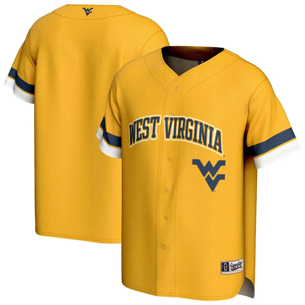 West Virginia Mountaineers Gameday Greats Gold Baseball Jersey product image