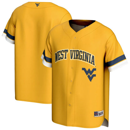 West Virginia Mountaineers Gameday Greats Gold Baseball Jersey product image