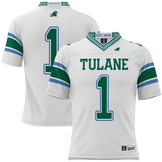 Tulane Green Wave Gameday Greats White Football Jersey product image