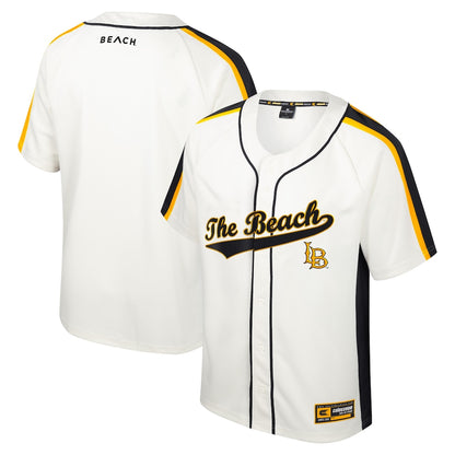 Cal State Long Beach The Beach Cream Baseball Jersey product image