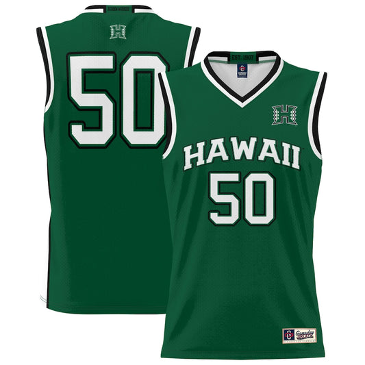 Hawaii Rainbow Warriors Lightweight Gameday Greats Green Basketball Jersey product image