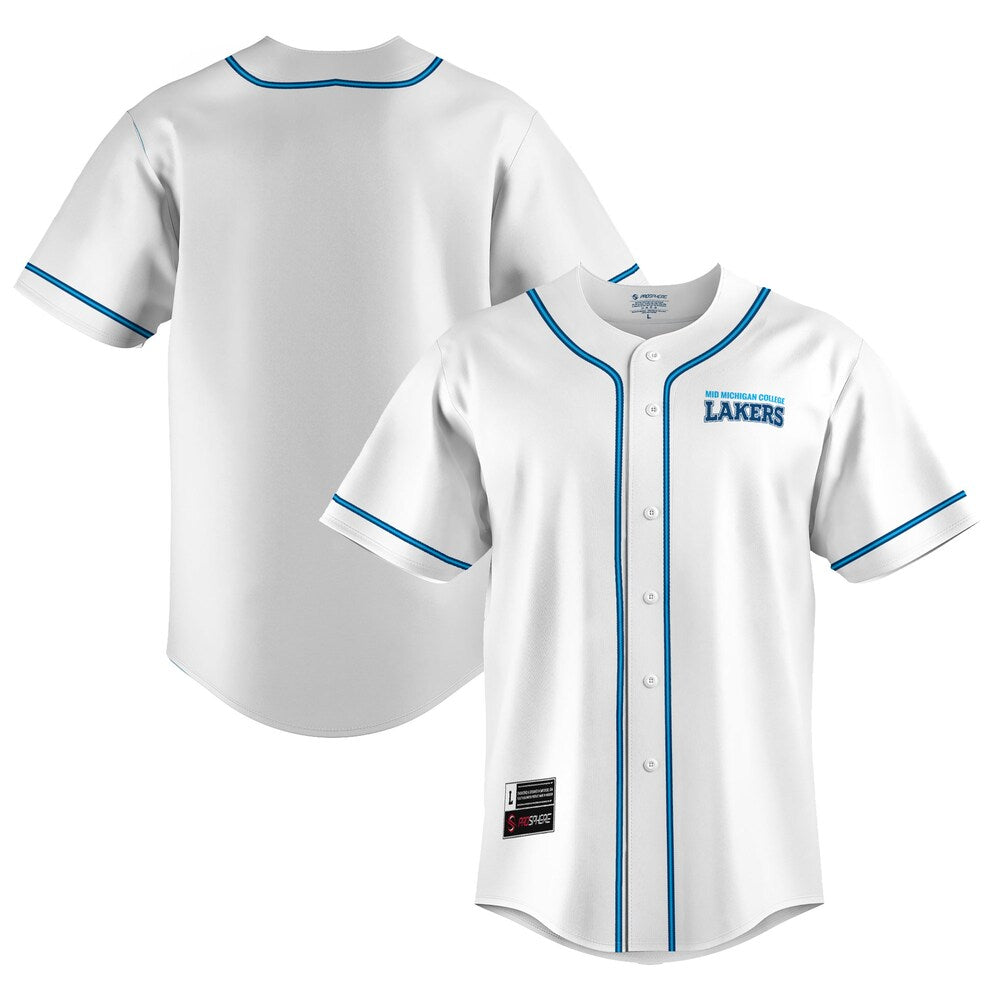 Mid Michigan College Lightweight Gameday Greats White Baseball Jersey product image