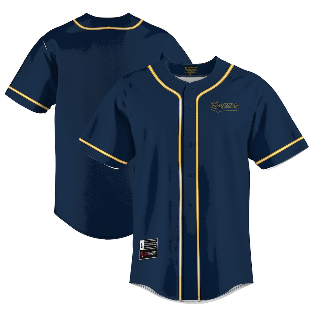 Community College Trojans Lightweight Gameday Greats Navy Baseball Jersey product image