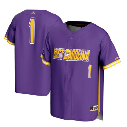 Ecu Pirates Lightweight Gameday Greats Purple Baseball Jersey product image