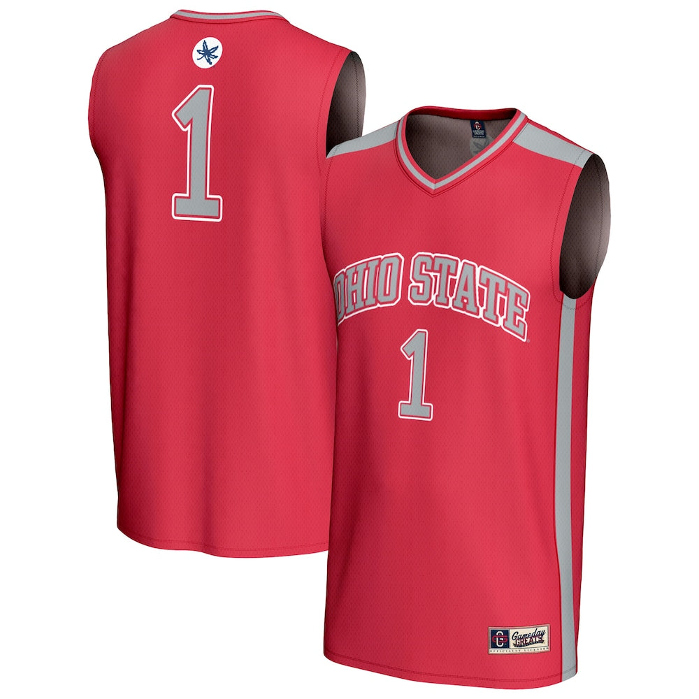 Ohio State Buckeyes Lightweight Gameday Greats Scarlet Basketball Jersey product image