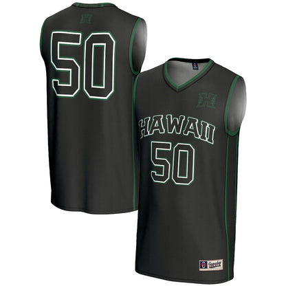 Hawaii Rainbow Warriors Lightweight Gameday Greats Black Basketball Jersey product image