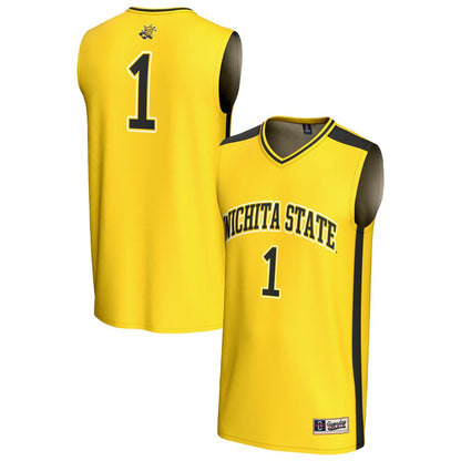 Wichita State Shockers Lightweight Gameday Greats Yellow Basketball Jersey product image