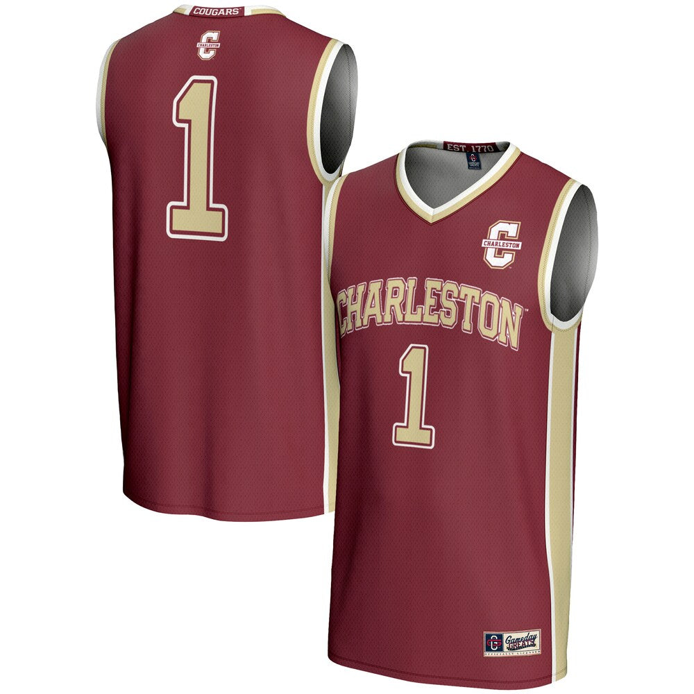 Charleston Cougars Gameday Greats Maroon Basketball Jersey product image