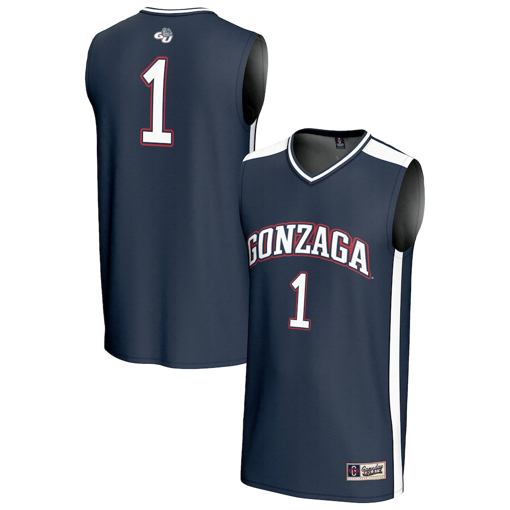 Gonzaga Bulldogs Lightweight Gameday Greats Navy Basketball Jersey product image