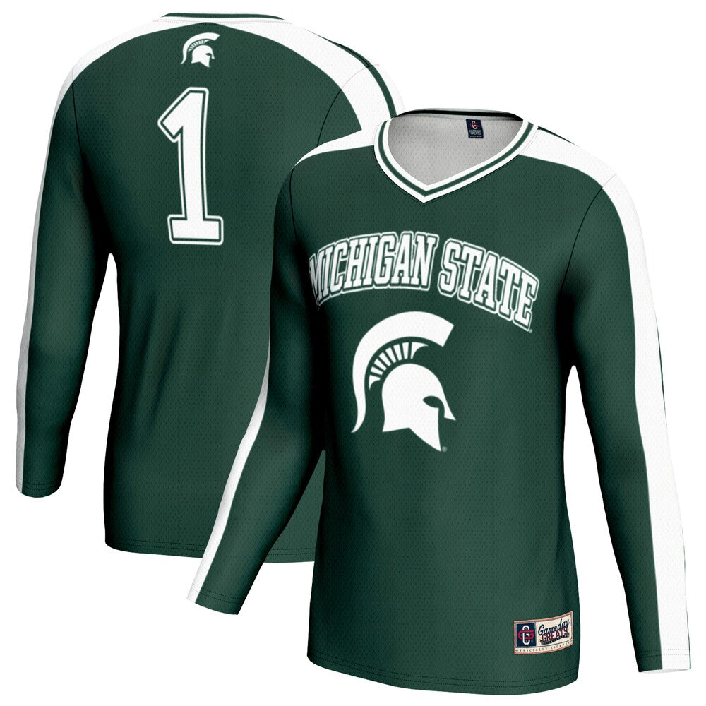 Michigan State Spartans Lightweight Gameday Greats Green Football Jersey product image