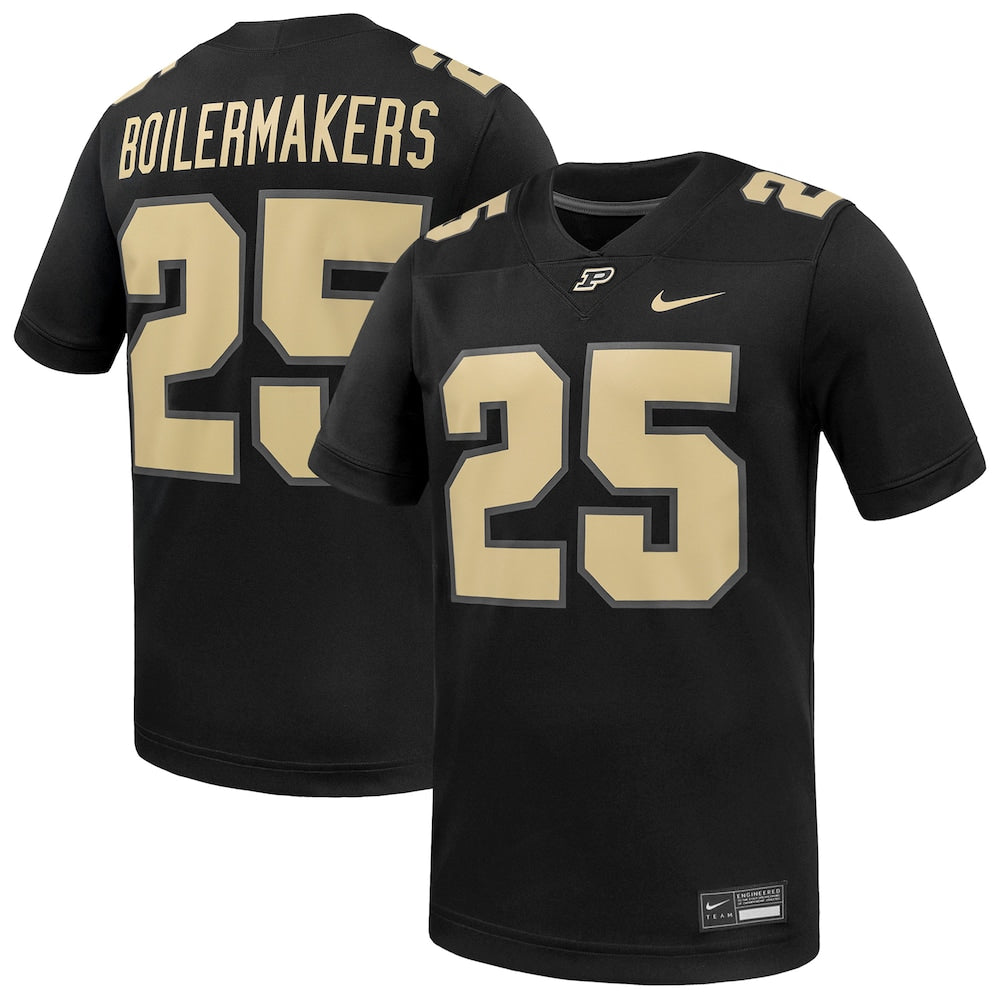 Purdue Boilermakers #25 Replica Game Untouchable Black Football Jersey product image