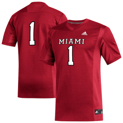 Miami University Redhawks #1 Replica Red Football Jersey product image