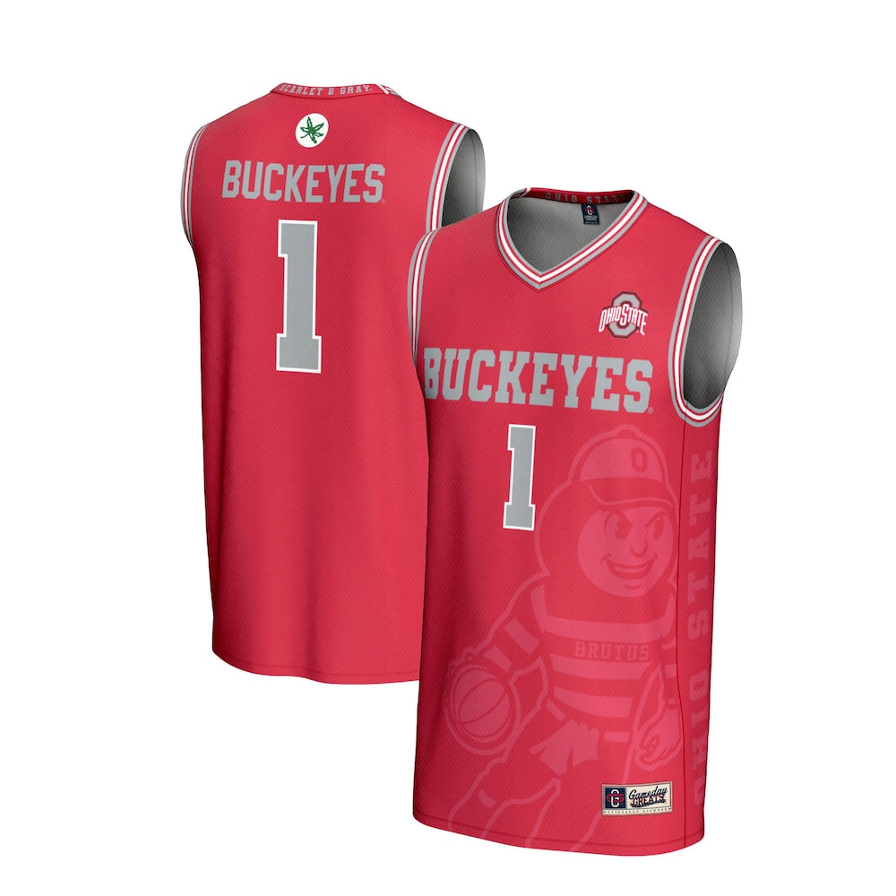Ohio State Buckeyes Lightweight Gameday Greats Scarlet Basketball Jersey product image
