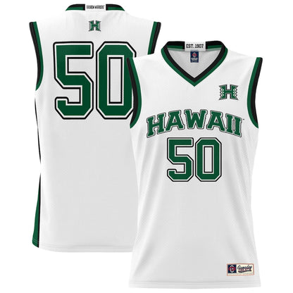 Hawaii Rainbow Warriors Lightweight Gameday Greats White Basketball Jersey product image