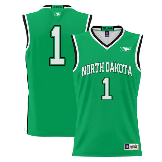 North Dakota Lightweight Gameday Greats Green Basketball Jersey product image