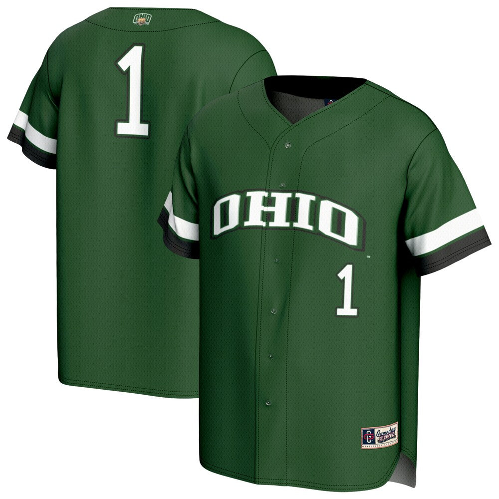 Ohio Bobcats Lightweight Gameday Greats Green Baseball Jersey product image