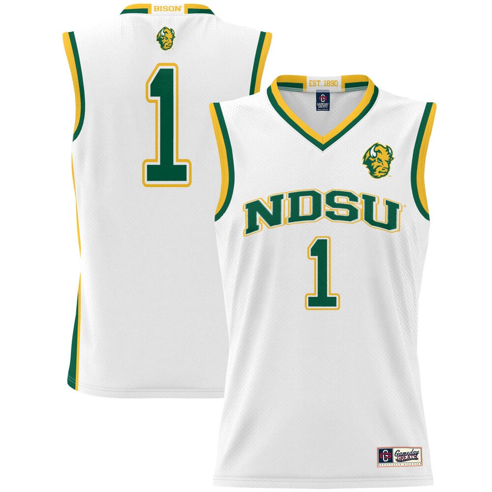 Ndsu Bison Lightweight Gameday Greats White Basketball Jersey product image