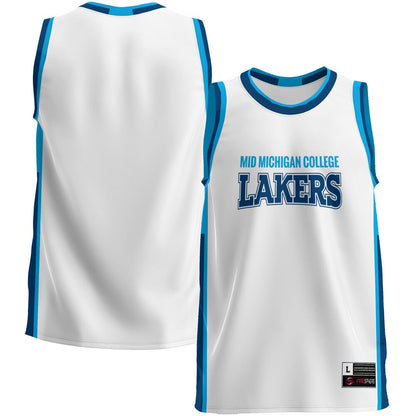 Mid Michigan College Lightweight Gameday Greats White Basketball Jersey product image