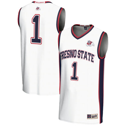 Fresno State Bulldogs 2077 Lightweight Gameday Greats White Basketball Jersey product image