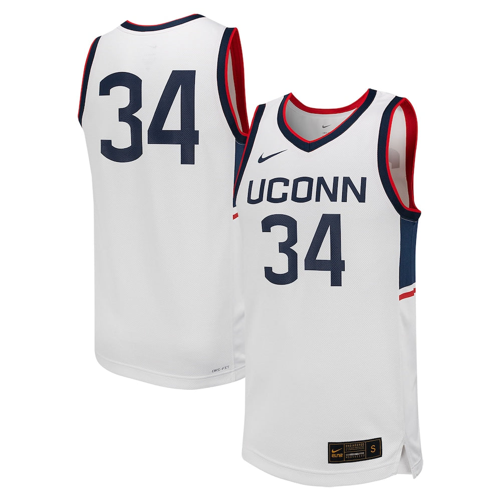 Uconn Huskies #34 2090 Replica White Basketball Jersey product image