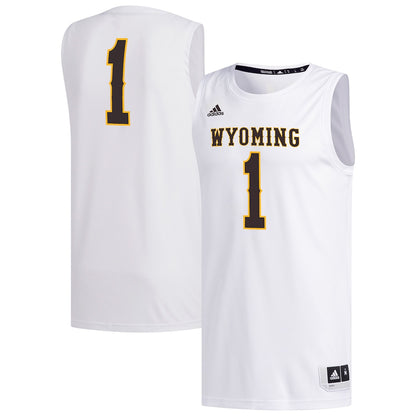 Wyoming Cowboys #1 2018 Replica White Basketball Jersey product image