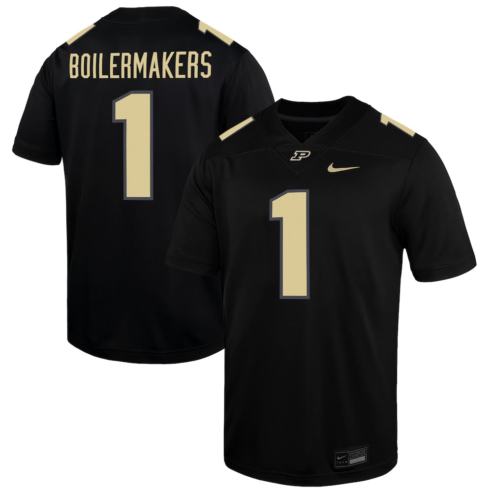 Purdue Boilermakers #1 Alternate Game Black Football Jersey product image