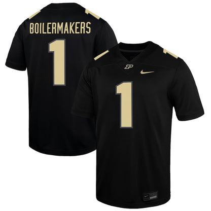 Purdue Boilermakers #1 Alternate Game Black Football Jersey product image