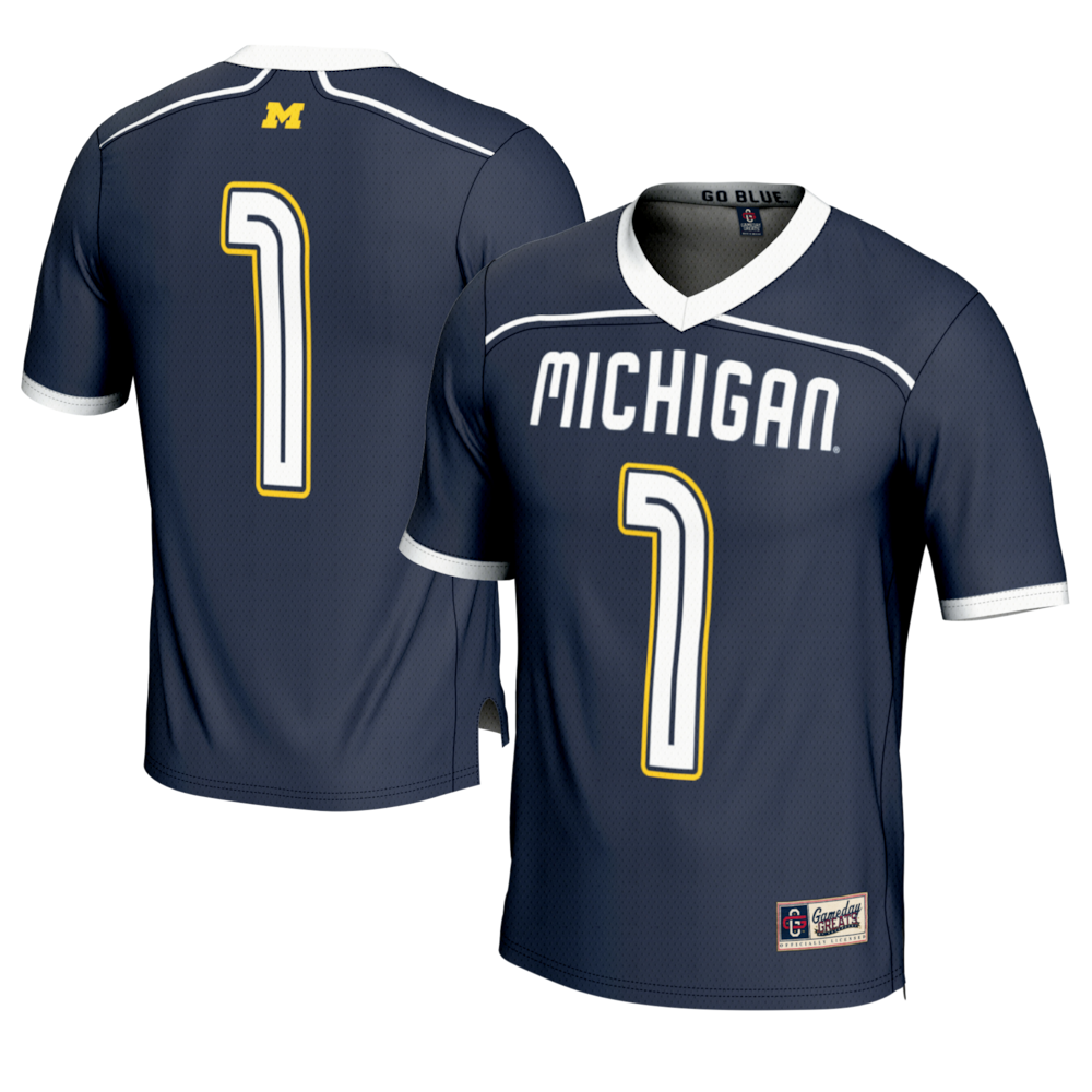 Michigan Wolverines Lightweight Gameday Greats Navy Football Jersey product image