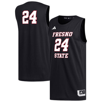 Fresno State Bulldogs #24 Replica Black Basketball Jersey product image