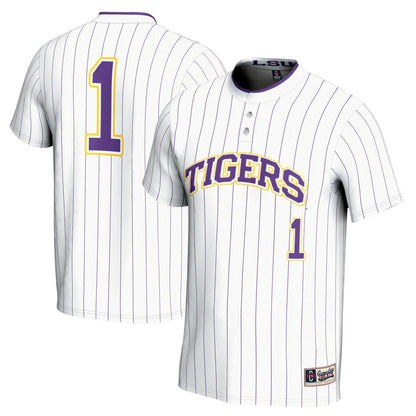 LSU Tigers Lightweight Gameday Greats White Football Jersey product image
