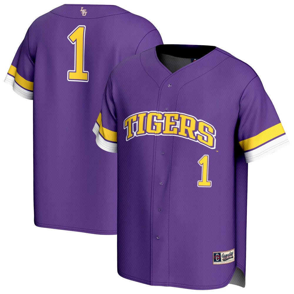 LSU Tigers Lightweight Gameday Greats Purple Baseball Jersey product image