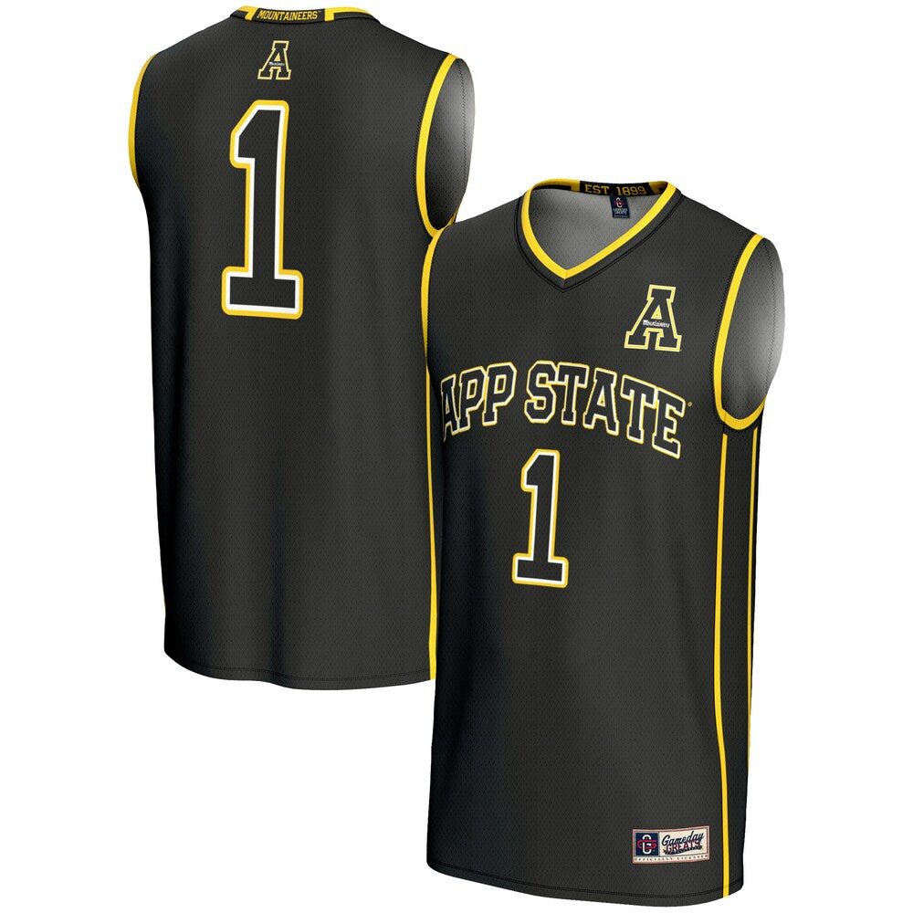 Appalachian State Mountaineers 2099 Lightweight Gameday Greats Black Basketball Jersey product image