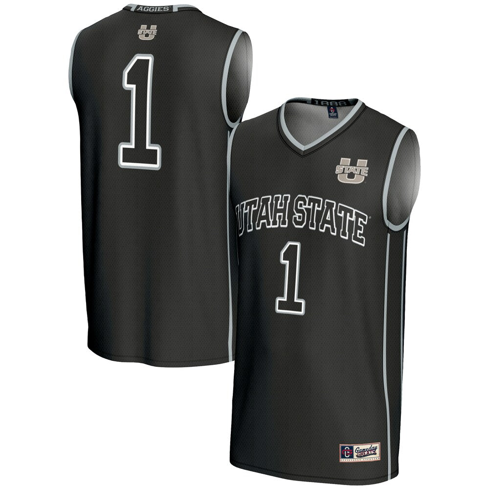 Utah State Aggies Lightweight Gameday Greats Black Basketball Jersey product image