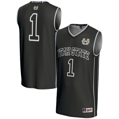 Utah State Aggies Lightweight Gameday Greats Black Basketball Jersey product image