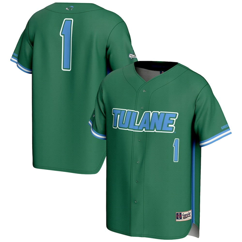 Tulane Green Wave Lightweight Gameday Greats Green Baseball Jersey product image