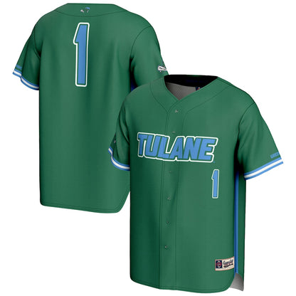 Tulane Green Wave Lightweight Gameday Greats Green Baseball Jersey product image
