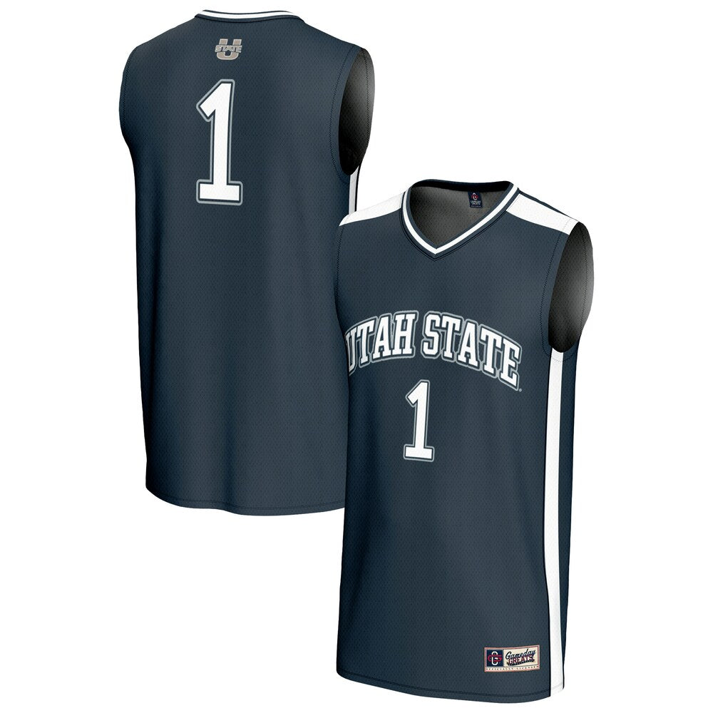 Utah State Aggies Lightweight Gameday Greats Navy Basketball Jersey product image